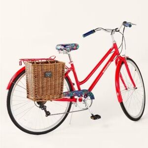 Kate Spade Brown Wicker Tote bike basket natural